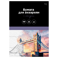 Папка для акварели, с эскизом, 10л., А4 BG "Города", 180г/м2 фото Папка для акварели, с эскизом, 10л., А4 BG "Города", 180г/м2