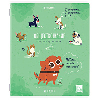 Тетрадь предметная DOG БОБИК 48 л., TWIN-лак, ОБЩЕСТВОЗНАНИЕ, клетка, подсказ, BRAUBERG, 404783 фото Тетрадь предметная DOG БОБИК 48 л., TWIN-лак, ОБЩЕСТВОЗНАНИЕ, клетка, подсказ, BRAUBERG, 404783