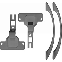 Фурнитура для стеклянных дверей Эталон/Модерн (2 штуки, тонированный)
