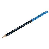 Карандаш ч/г Faber-Castell "Grip 2001 Two Tone", HВ, заточен., черный/голубой фото Карандаш ч/г Faber-Castell "Grip 2001 Two Tone", HВ, заточен., черный/голубой