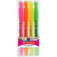 Набор текстовыделителей Crown Multi Hi-Lighter Aroma (толщина линии 1-4 мм, 4 цвета) фото Набор текстовыделителей Crown Multi Hi-Lighter Aroma (толщина линии 1-4 мм, 4 цвета)