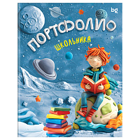 Папка-портфолио 7БЦ А4 BG, на 4 кольцах для школьника, 20 файлов, 10 вкладышей фото Папка-портфолио 7БЦ А4 BG, на 4 кольцах для школьника, 20 файлов, 10 вкладышей