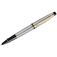 Ручка-роллер Waterman "Expert Stainless Steel GT" черная, 0,8мм, подарочная упаковка фото Ручка-роллер Waterman "Expert Stainless Steel GT" черная, 0,8мм, подарочная упаковка