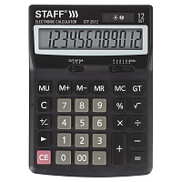 Калькулятор настольный STAFF STF-2512 (170х125 мм), 12 разрядов, двойное питание, 250136 фото Калькулятор настольный STAFF STF-2512 (170х125 мм), 12 разрядов, двойное питание, 250136