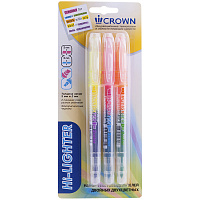 Набор текстовыделителей Crown Hi-Lighter Twin двусторонний 6 цветов скошенный наконечник (толщина линии 2-3 мм) фото Набор текстовыделителей Crown Hi-Lighter Twin двусторонний 6 цветов скошенный наконечник (толщина линии 2-3 мм)
