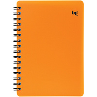 Записная книжка А6 60л. на гребне BG "Neon", оранжевая пластиковая обложка, тиснение фольгой