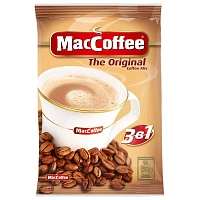 Кофе порционный растворимый MacCoffee 3 в 1 Original 50 пакетиков по 20 г фото Кофе порционный растворимый MacCoffee 3 в 1 Original 50 пакетиков по 20 г