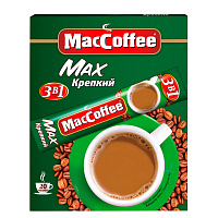 Кофе порционный растворимый MacCoffee Max 3 в 1 крепкий 20 пакетиков по 16 г фото Кофе порционный растворимый MacCoffee Max 3 в 1 крепкий 20 пакетиков по 16 г