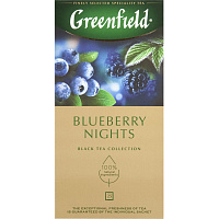 Чай черный Greenfield Blueberry Nights 25 пакетиков (черника, ежевика) фото Чай черный Greenfield Blueberry Nights 25 пакетиков (черника, ежевика)