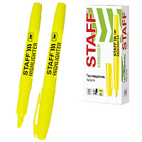 Текстовыделитель STAFF "Manager" HL-238, ЖЕЛТЫЙ, линия 1-3 мм, 151238