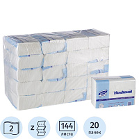 Полотенца бумажные листовые Luscan Professional H2 Z-сложение 2-слойные белые 20 пачек по 144 листов фото Полотенца бумажные листовые Luscan Professional H2 Z-сложение 2-слойные белые 20 пачек по 144 листов