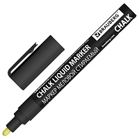 Маркер меловой CHALK LIQUID MARKER, ЧЕРНЫЙ, 3 мм, стираемый, BRAUBERG "CHALK", 152600 фото Маркер меловой CHALK LIQUID MARKER, ЧЕРНЫЙ, 3 мм, стираемый, BRAUBERG "CHALK", 152600