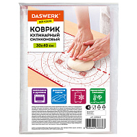 Коврик силиконовый для раскатки/запекания 30х40 см, красный, DASWERK, 608424 фото Коврик силиконовый для раскатки/запекания 30х40 см, красный, DASWERK, 608424