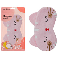 Маска для сна MESHU "Pink kitten", пакет zip-lock, европодвес фото Маска для сна MESHU "Pink kitten", пакет zip-lock, европодвес