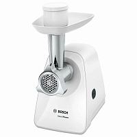 Мясорубка BOSCH MFW2500W, 1500 Вт, производительность 1,7 кг/мин, металлический шнек, пластик, белая фото Мясорубка BOSCH MFW2500W, 1500 Вт, производительность 1,7 кг/мин, металлический шнек, пластик, белая