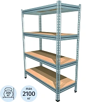 Стеллаж металлический Пакс металл МС-Т 15514-2.0 (4 полки, 1550x535x2000 мм)