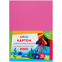 Картон цветной А4, ArtSpace, 20л., 10цв., тонированный, ассорти, 180г/м2 фото Картон цветной А4, ArtSpace, 20л., 10цв., тонированный, ассорти, 180г/м2