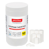 Хлорные таблетки OfficeClean Professional, с моющим и дезинфицирующим эффектом, 300 табл. фото Хлорные таблетки OfficeClean Professional, с моющим и дезинфицирующим эффектом, 300 табл.
