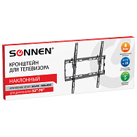 Кронштейн-крепление для ТВ настенный, до 45 кг, VESA 75х75-400х400, 32"-70", черный, SONNEN, 455949 фото Кронштейн-крепление для ТВ настенный, до 45 кг, VESA 75х75-400х400, 32"-70", черный, SONNEN, 455949