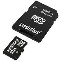 Карта памяти 32 ГБ microSDHC Smartbuy SB32GBSDCL10-01LE Class 10 фото Карта памяти 32 ГБ microSDHC Smartbuy SB32GBSDCL10-01LE Class 10
