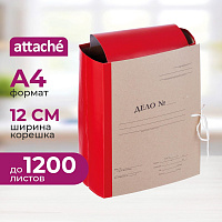 Папка архивная на 4-х завязках Attache Дело А4 120 мм бумвинил до 1200 листов красная складная фото Папка архивная на 4-х завязках Attache Дело А4 120 мм бумвинил до 1200 листов красная складная