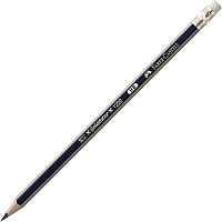 Карандаш чернографитный НВ с ластиком Faber-Castell Goldfaber 1222 заточенный шестигранный фото Карандаш чернографитный НВ с ластиком Faber-Castell Goldfaber 1222 заточенный шестигранный