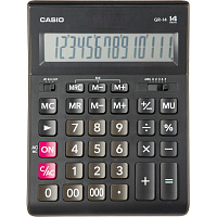 Калькулятор настольный Casio GR-14 14-разрядный черный 209х155х34 мм фото Калькулятор настольный Casio GR-14 14-разрядный черный 209х155х34 мм