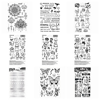 Наклейки-тату переводные АССОРТИ, Ч/Б, 11х20 см, PRIORITY