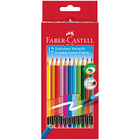 Карандаши цветные Faber-Castell стираемые 12 цветов шестигранные фото Карандаши цветные Faber-Castell стираемые 12 цветов шестигранные