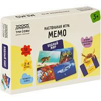 Игра настольная ТРИ СОВЫ "Мемо. Водный мир ", 50 карточек, картонная коробка фото Игра настольная ТРИ СОВЫ "Мемо. Водный мир ", 50 карточек, картонная коробка