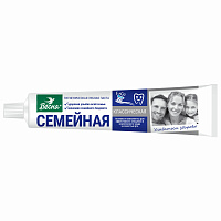 Зубная паста 90 г СЕМЕЙНАЯ (Весна) "Классическая", отбеливающая, защита от кариеса, 8096 фото Зубная паста 90 г СЕМЕЙНАЯ (Весна) "Классическая", отбеливающая, защита от кариеса, 8096