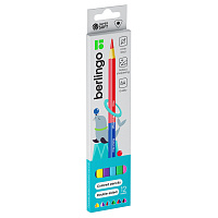 Карандаши цветные двусторонние Berlingo "SuperSoft. Duo", 12цв., 06шт., трехгр., заточ., европодвес фото Карандаши цветные двусторонние Berlingo "SuperSoft. Duo", 12цв., 06шт., трехгр., заточ., европодвес