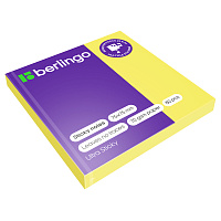 Самоклеящийся блок Berlingo "Ultra Sticky", 75*75мм, 80л., желтый неон фото Самоклеящийся блок Berlingo "Ultra Sticky", 75*75мм, 80л., желтый неон