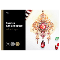 Папка для акварели 10л. А4, BG "Антикварная брошь", 270г/м2 фото Папка для акварели 10л. А4, BG "Антикварная брошь", 270г/м2