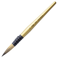 Кисть художественная синтетика Гамма "GOLD BRUSH", круглая №12, французское крепление, короткая ручка фото Кисть художественная синтетика Гамма "GOLD BRUSH", круглая №12, французское крепление, короткая ручка