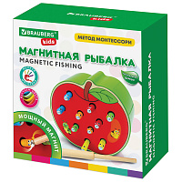 Сортер-рыбалка магнитный деревянный развивающий "Яблоко", BRAUBERG KIDS, 665244 фото Сортер-рыбалка магнитный деревянный развивающий "Яблоко", BRAUBERG KIDS, 665244