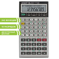 Калькулятор инженерный STAFF STF-169 (143х78 мм), 242 функции, 10+2 разрядов, 250138 фото Калькулятор инженерный STAFF STF-169 (143х78 мм), 242 функции, 10+2 разрядов, 250138