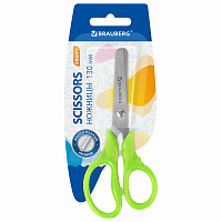 Ножницы BRAUBERG "FRUITY", 130 мм, ассорти, эргономичные ручки, закругленные лезвия, 236980
