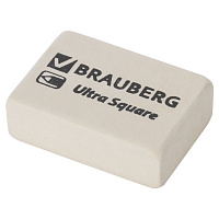 Ластик BRAUBERG "Ultra Square", 26х18х8 мм, белый, натуральный каучук, 228707 фото Ластик BRAUBERG "Ultra Square", 26х18х8 мм, белый, натуральный каучук, 228707
