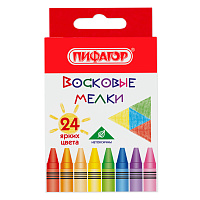 Восковые мелки ПИФАГОР "СОЛНЫШКО", НАБОР 24 цвета, 227281 фото Восковые мелки ПИФАГОР "СОЛНЫШКО", НАБОР 24 цвета, 227281