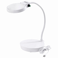 Лупа настольная с LED-ПОДСВЕТКОЙ, диаметр 110 мм, увеличение 3, корпус белый, BRAUBERG, 455930 фото Лупа настольная с LED-ПОДСВЕТКОЙ, диаметр 110 мм, увеличение 3, корпус белый, BRAUBERG, 455930