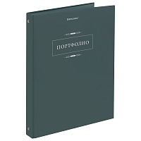 Папка-портфолио универсальная, 4 кольца, 20 файлов, 7БЦ матовая, BRAUBERG "Classic", 117554