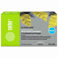 Картридж струйный CACTUS (CS-F6U18AE) для HP OfficeJet Pro 7740/8210/8218/8710/8715, желтый фото Картридж струйный CACTUS (CS-F6U18AE) для HP OfficeJet Pro 7740/8210/8218/8710/8715, желтый