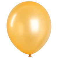 Воздушные шары, 50шт., М12/30см, MESHU, металлик, золото