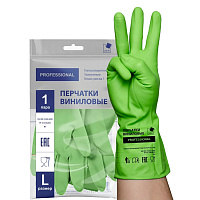 Перчатки МНОГОРАЗОВЫЕ виниловые ЗЕЛЕНЫЕ усиленные ГИПОАЛЛЕРГЕННЫЕ, ТР ТС, PROFESSIONAL, размер L (большой), вес 90 г, ADM, 31159 фото Перчатки МНОГОРАЗОВЫЕ виниловые ЗЕЛЕНЫЕ усиленные ГИПОАЛЛЕРГЕННЫЕ, ТР ТС, PROFESSIONAL, размер L (большой), вес 90 г, ADM, 31159