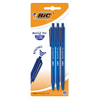 Ручки шариковые автоматические BIC "Round Stic Clic", НАБОР 3 шт., СИНИЕ, линия письма 0,32 мм, блистер, 926374 фото Ручки шариковые автоматические BIC "Round Stic Clic", НАБОР 3 шт., СИНИЕ, линия письма 0,32 мм, блистер, 926374