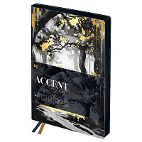 Ежедневник датированный 2026г., А6+, 176л., мягкий переплет, кожзам, BG "Accent. Forest", отд. фольгой, цветной срез фото Ежедневник датированный 2026г., А6+, 176л., мягкий переплет, кожзам, BG "Accent. Forest", отд. фольгой, цветной срез