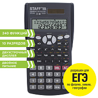 Калькулятор инженерный STAFF STF-810 (161х85 мм), 240 функций, 10+2 разрядов, двойное питание, 250280 фото Калькулятор инженерный STAFF STF-810 (161х85 мм), 240 функций, 10+2 разрядов, двойное питание, 250280