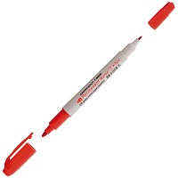 Маркер перманентный двусторонний Crown Multi Marker Twin красный (толщина линии 1-2 мм) круглый наконечник фото Маркер перманентный двусторонний Crown Multi Marker Twin красный (толщина линии 1-2 мм) круглый наконечник