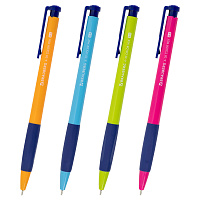 Ручка шариковая автоматическая BRAUBERG A-30 COLOR MIX "WRITING 3.0", СИНЯЯ, пишущий узел 0,5 мм, линия письма 0,25 мм, 144341 фото Ручка шариковая автоматическая BRAUBERG A-30 COLOR MIX "WRITING 3.0", СИНЯЯ, пишущий узел 0,5 мм, линия письма 0,25 мм, 144341